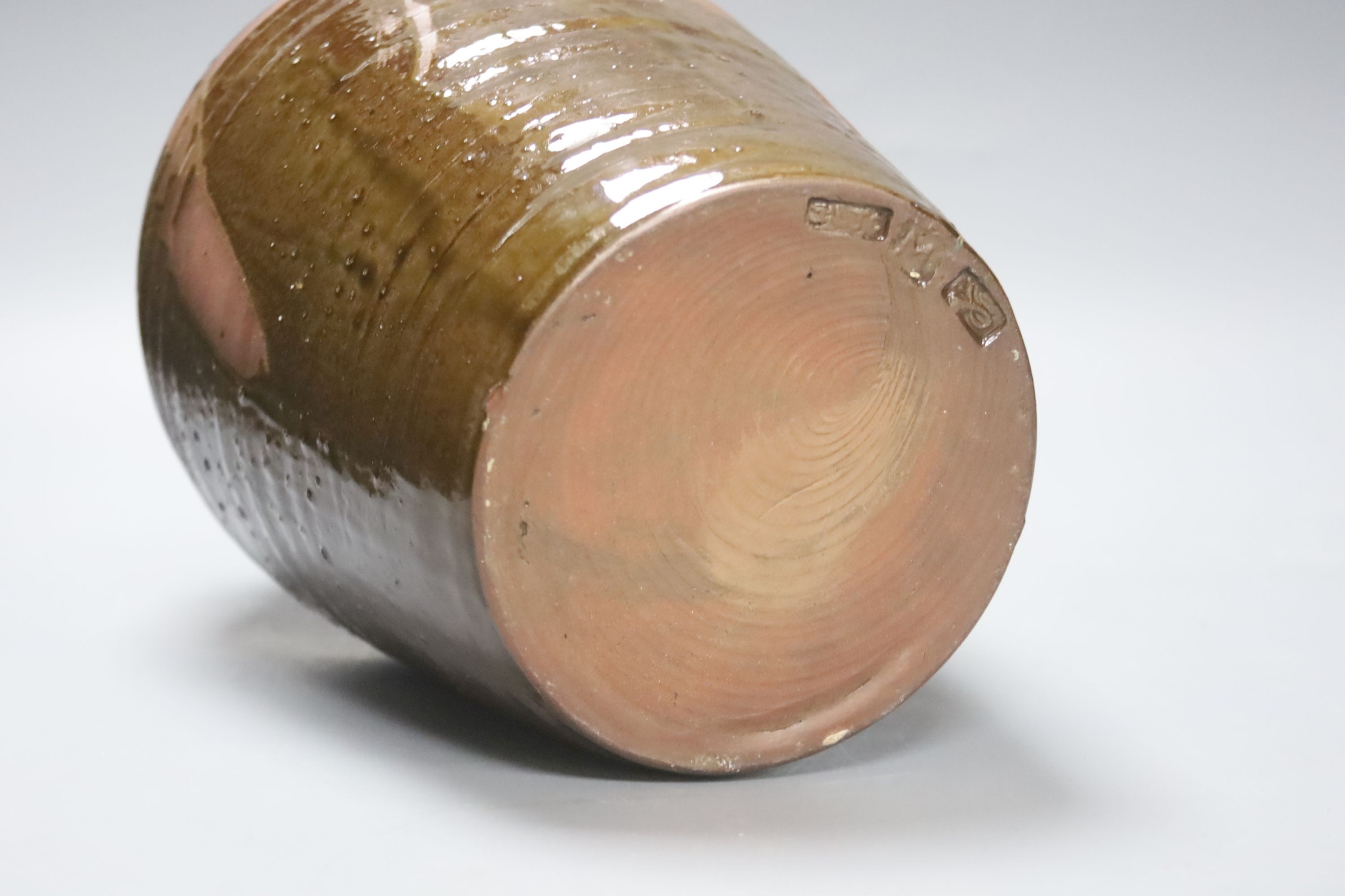 Jeremy Leach (b.1959), a slip decorated ovoid vase, 28cm